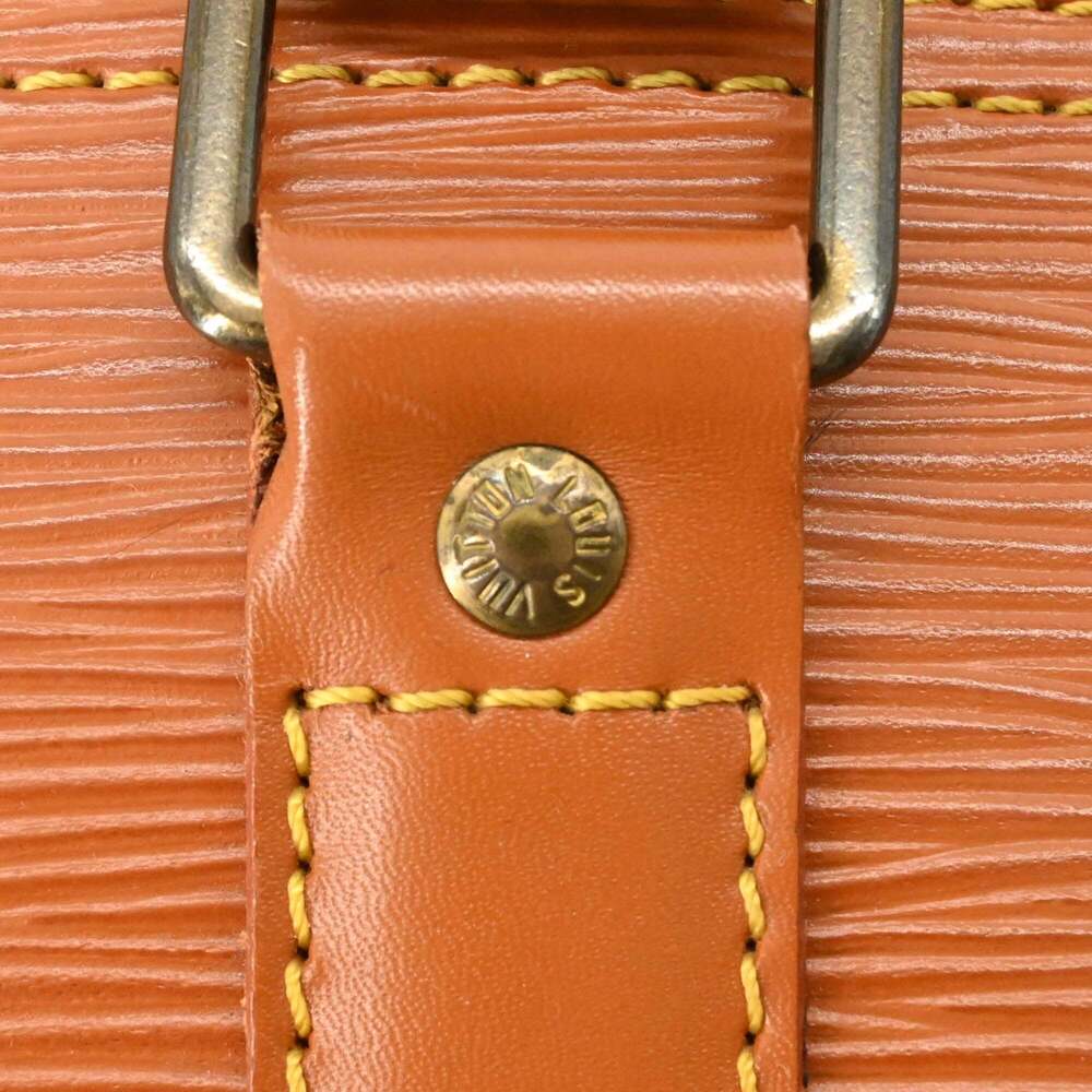 LOUIS VUITTON Authentic Brown Leather Keepall 45 Boston Bag - Picture 16 of 16
